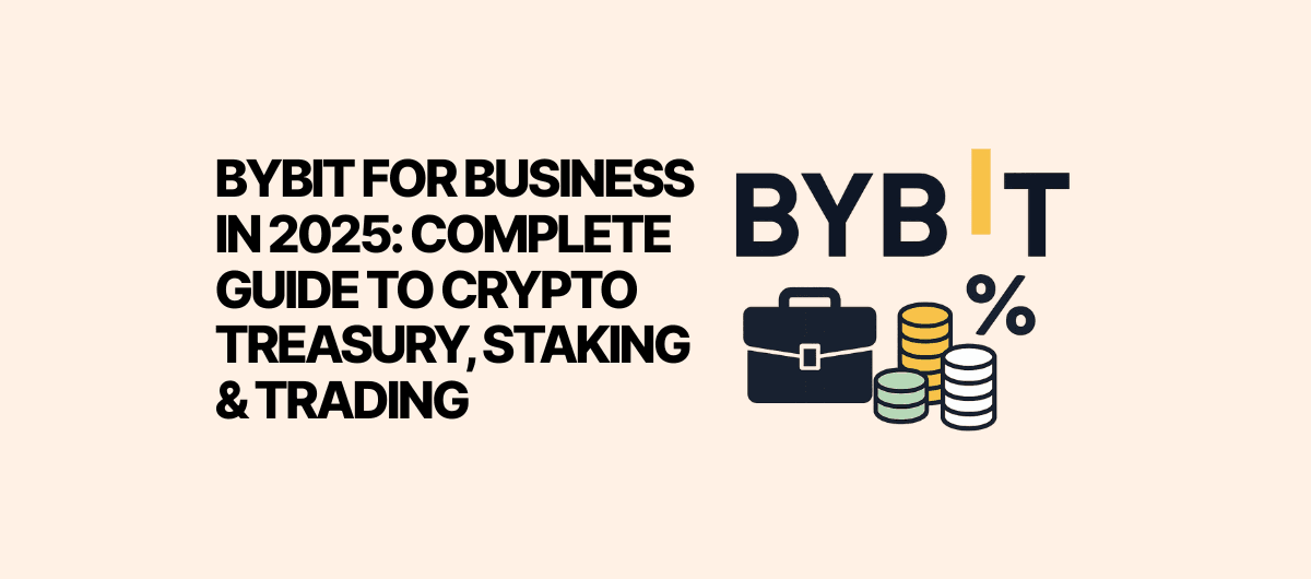 Bybit for Business 2025 illustration with charts and coins