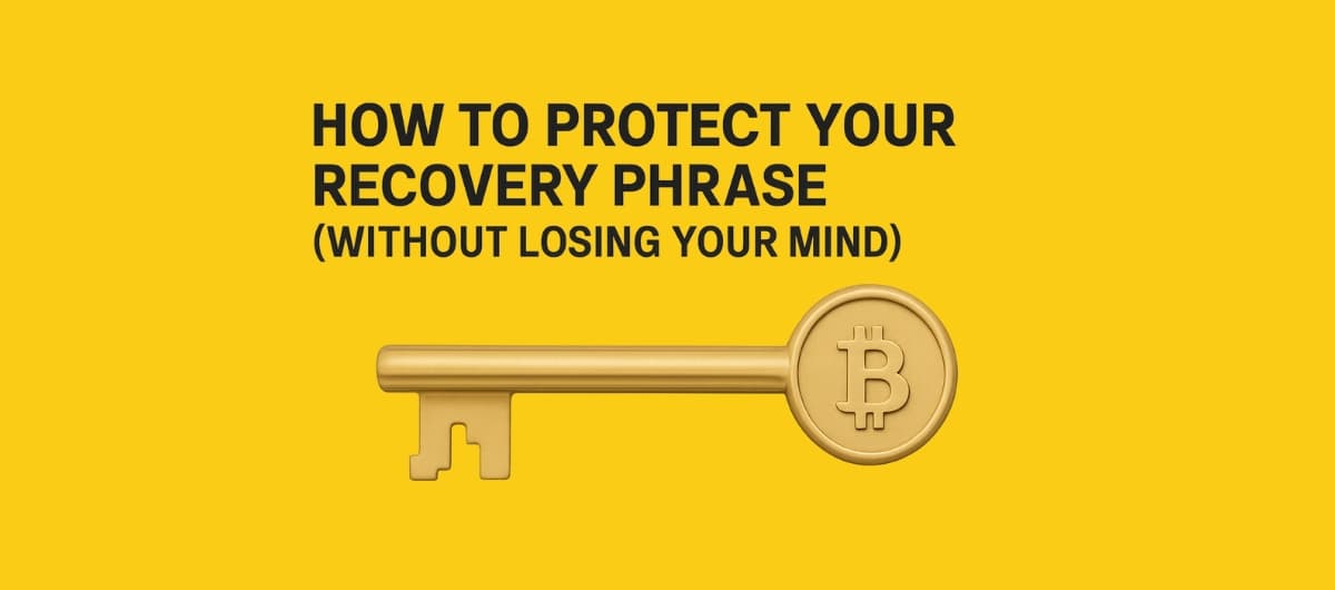 A golden key symbolizing crypto recovery phrase security