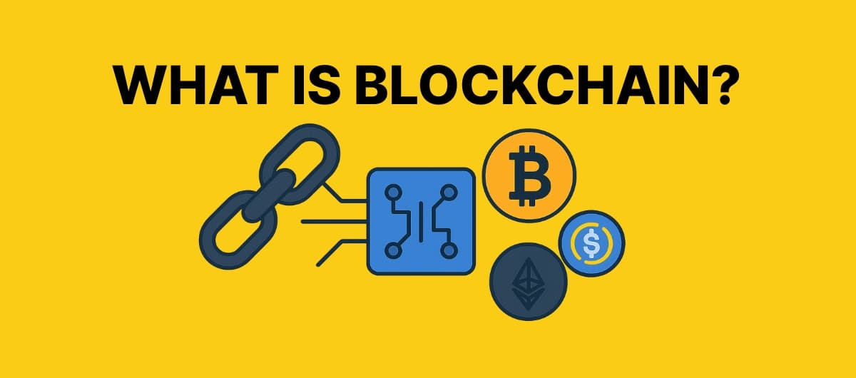 Illustration of blockchain network connections